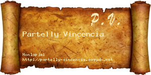 Partelly Vincencia névjegykártya